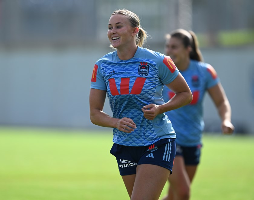 Jaime Chapman at State of Origin training.