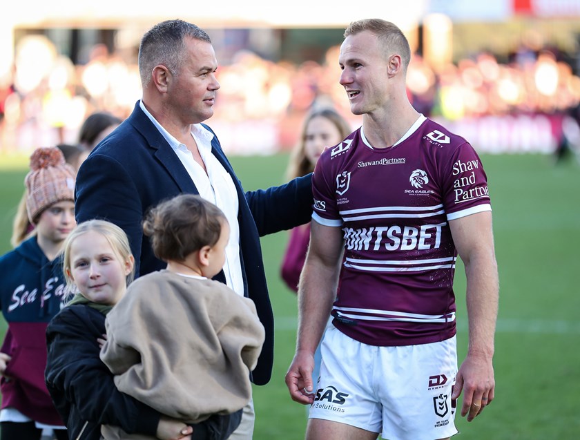 Anthony Seibold with Daly Cherry Evans.
