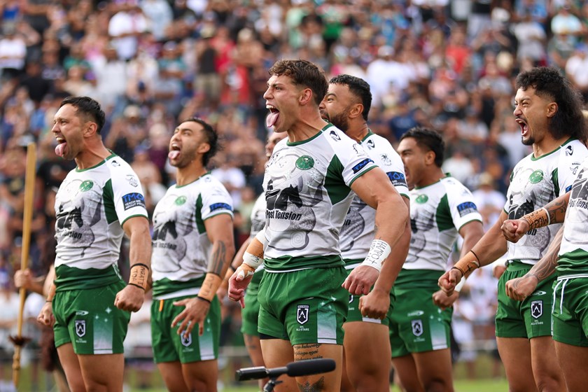 Jordan Riki representing the Māori All Stars.