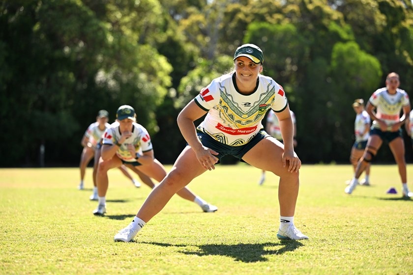 Jesse Southwell at Jillaroos training.