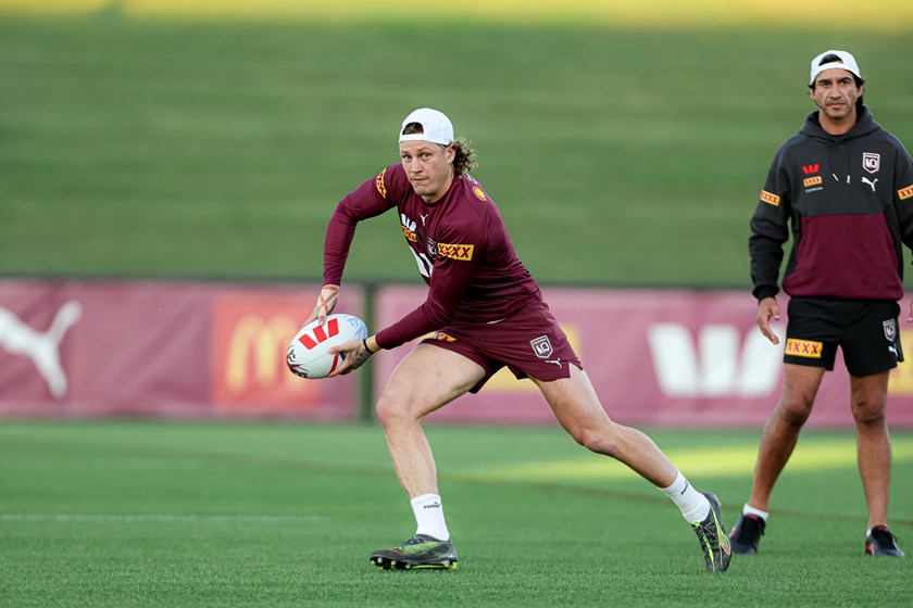 Kurt Mann during Maroons training.