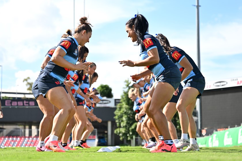 New South Wales Sky Blues at training.