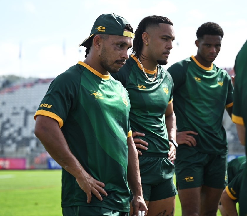 Trai Fuller at training for the Prime Minister's XIII side.