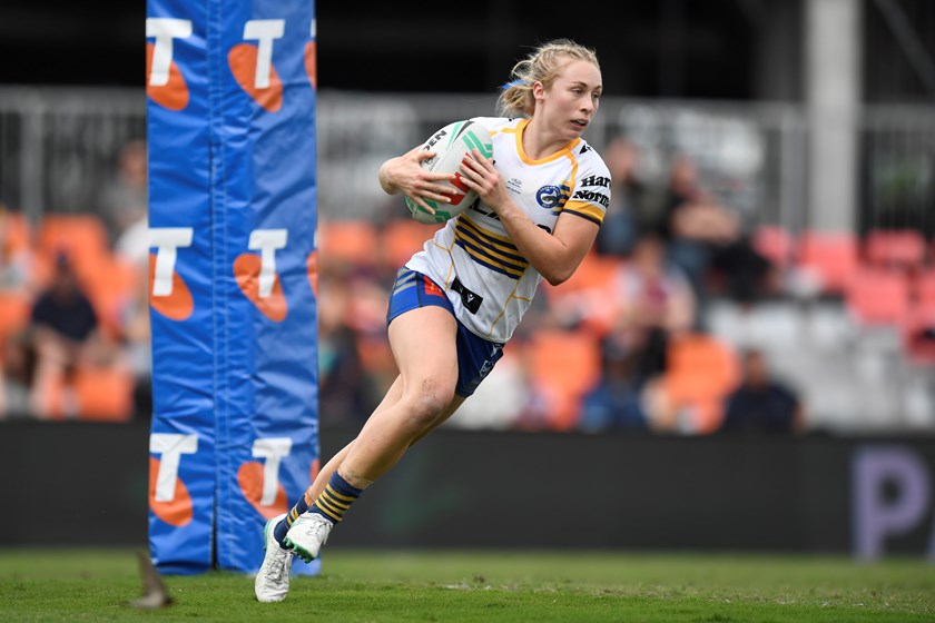 Abbi Church playing for Parramatta Eels.