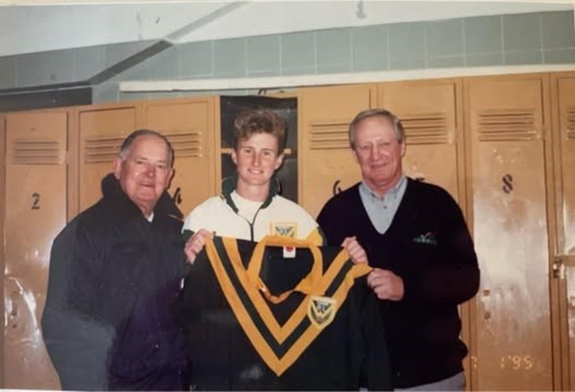Renee Goninan (nee McMahon) with her Jillaroos jersey before the inaugural Test against New Zealand.