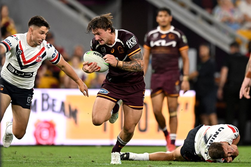 Jaiyden Hunt in his first game for the 2025 against the Roosters.