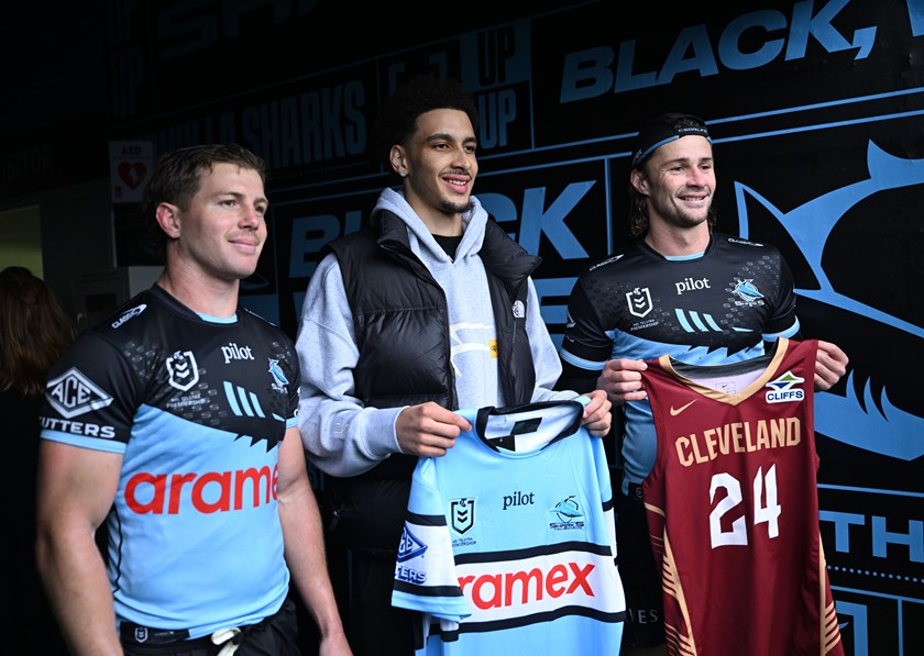 Sharks star Nicho Hynes had the chance to meet Cleveland Cavaliers draft pick, and Cronulla fan, Tyrese Proctor.
