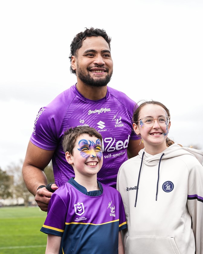 The Melbourne Storm stars interacted with their fans at an open training session on Monday.
