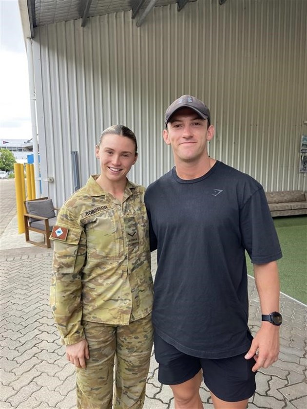 Julia Robinson has served in the Australian Defence Force for seven years alongside her rugby league career. Photo: Supplied