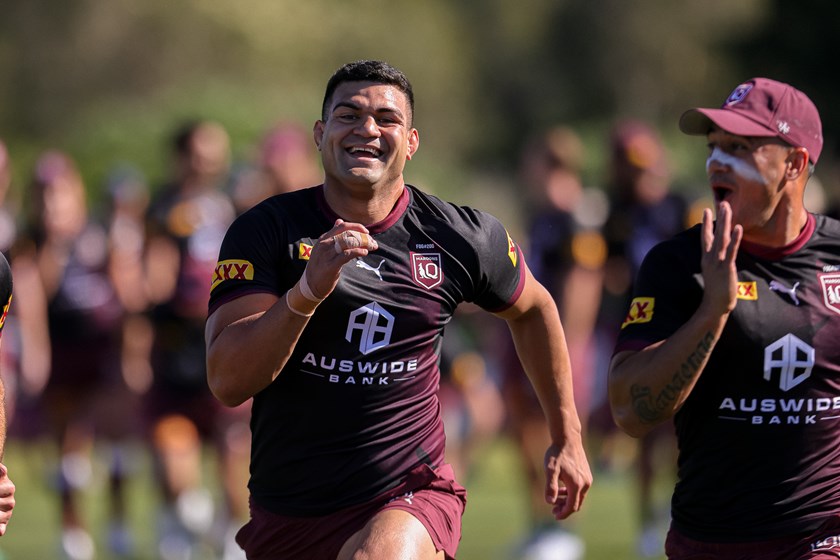 David Fifita enjoying Queensland camp.