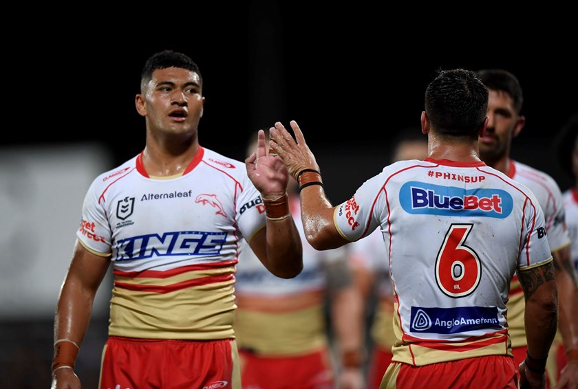 Isaiya Katoa and Kodi Nikorima have been combining well in the halves for the Dolphins.