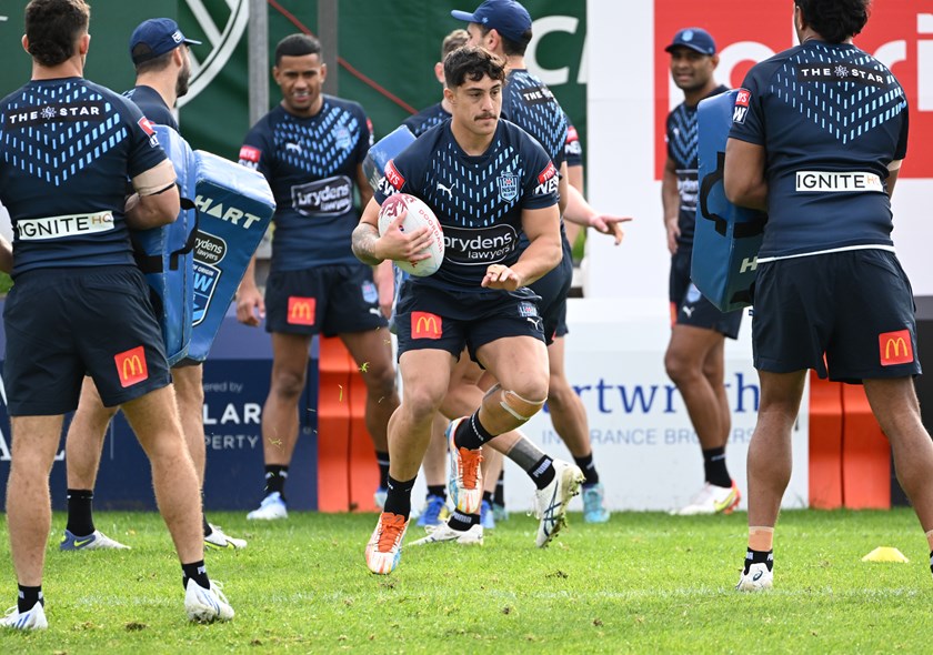 Kotoni Staggs in Blues Origin camp in 2022. 