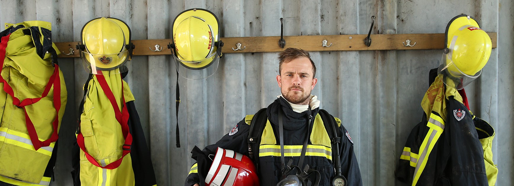 NRL Rookie contestant Chris Hyde during the fireman's challenge in Episode 7.