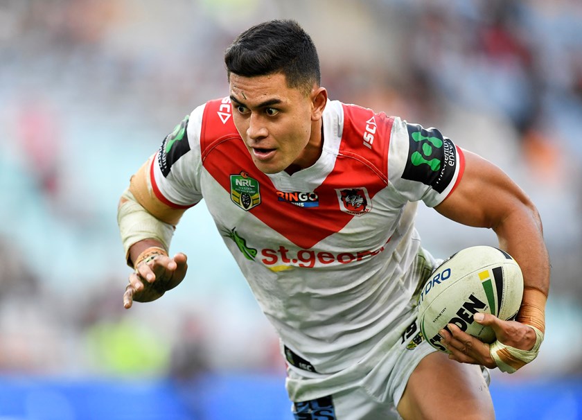 Dragons centre Tim Lafai in action.