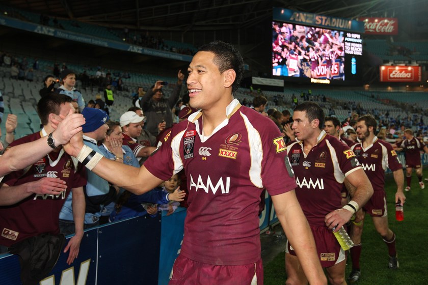 Former Maroons star Israel Folau.