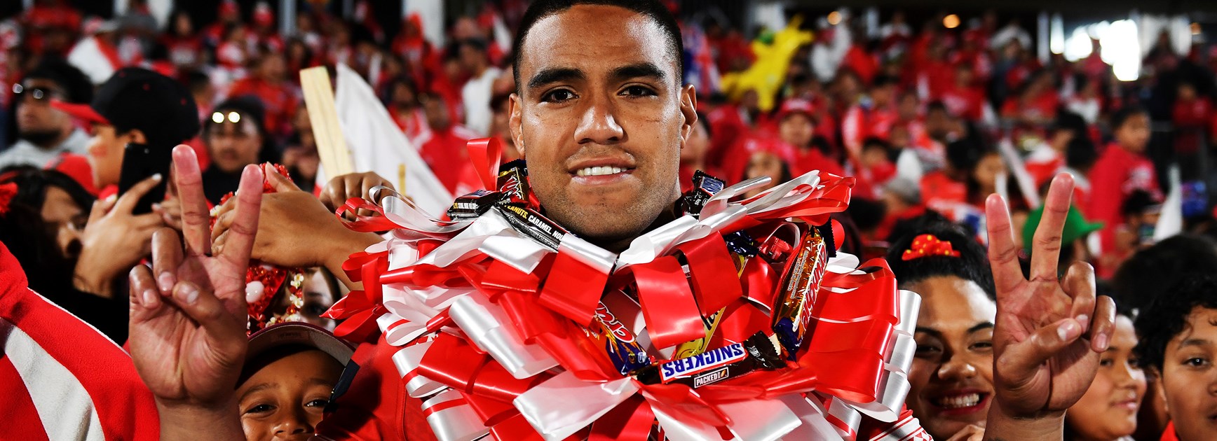 Tonga forward Joe Ofahengaue.