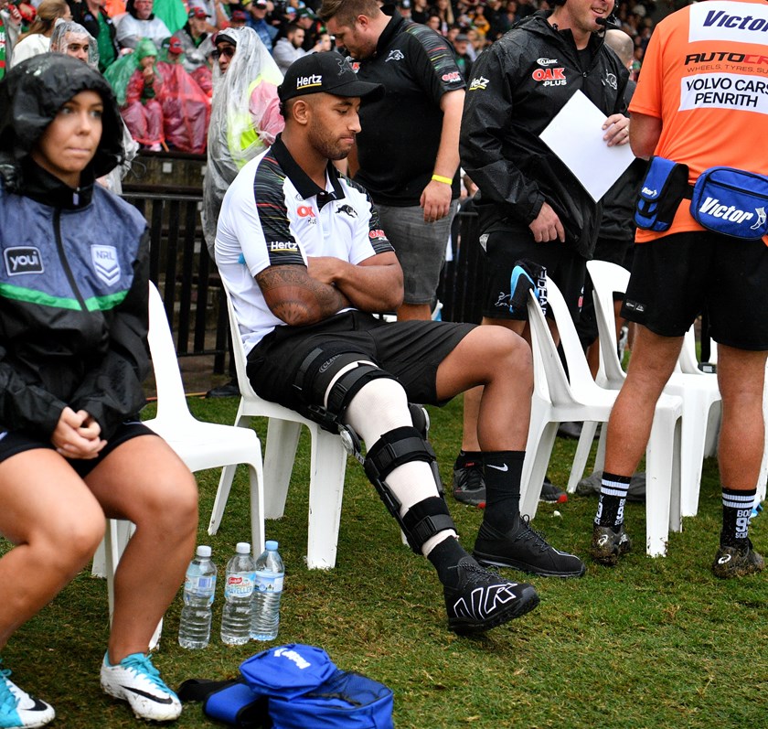 Injured Panthers forward Viliame Kikau.