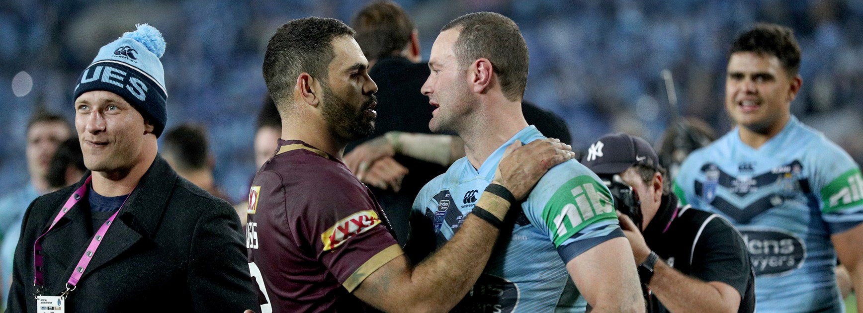 Origin captains Greg Inglis and Boyd Cordner.