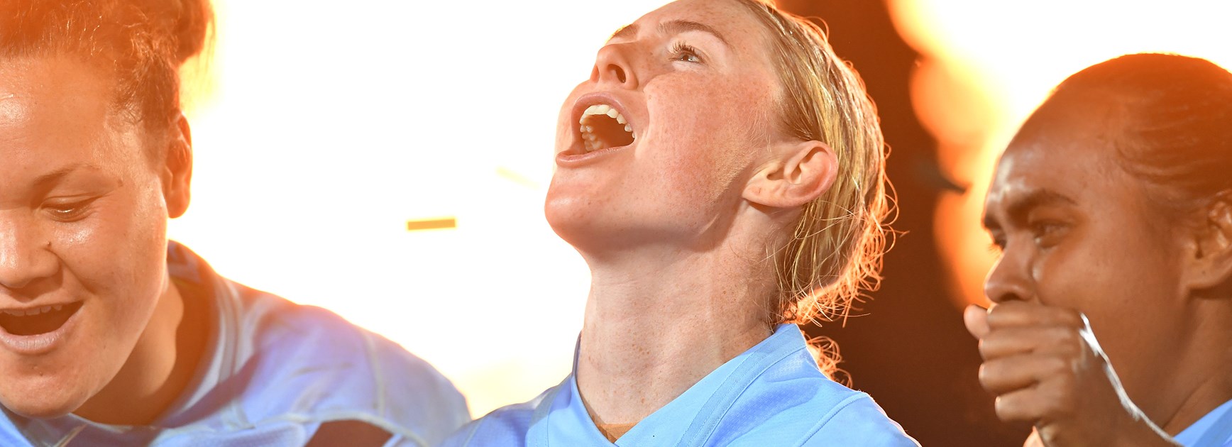 NSW captain Maddie Studdon celebrates beating Queensland.