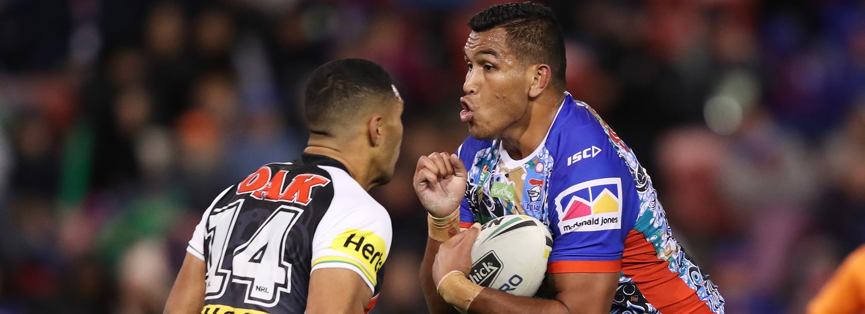 Knights prop Daniel Saifiti.