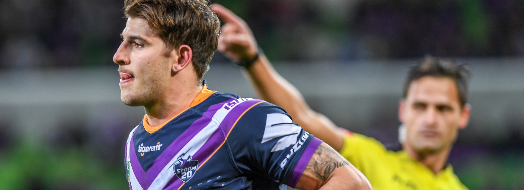 Storm centre Curtis Scott is sent off.