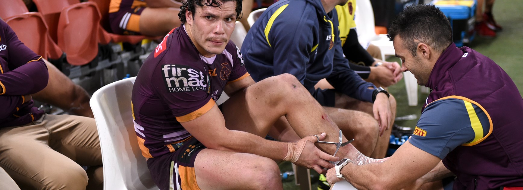 James Roberts went off injured against Parramatta.