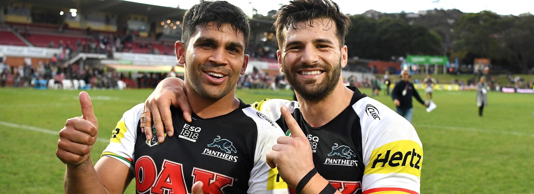 Panthers Tyrone Peachey and Josh Mansour.