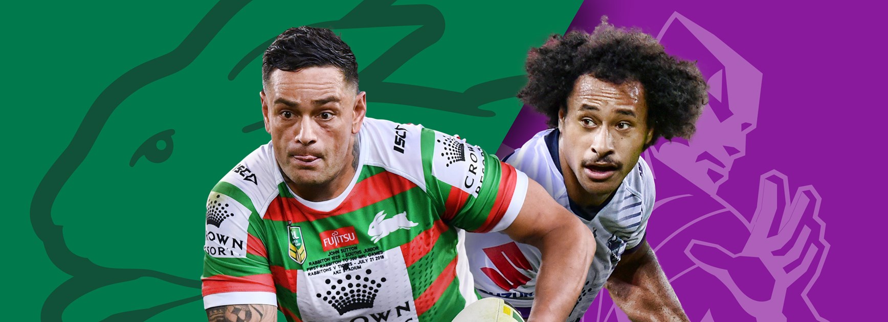 Rabbitohs v Storm: Jennings, Vunivalu out
