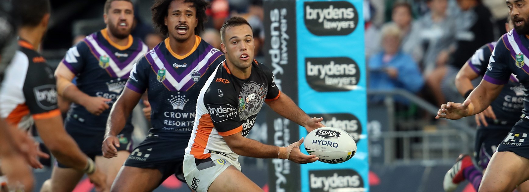 Wests Tigers halfback Luke Brooks.