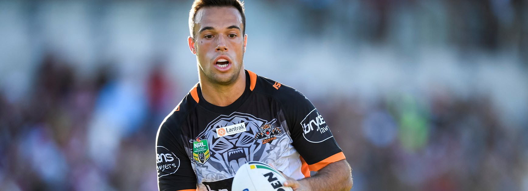 Wests Tigers halfback Luke Brooks.