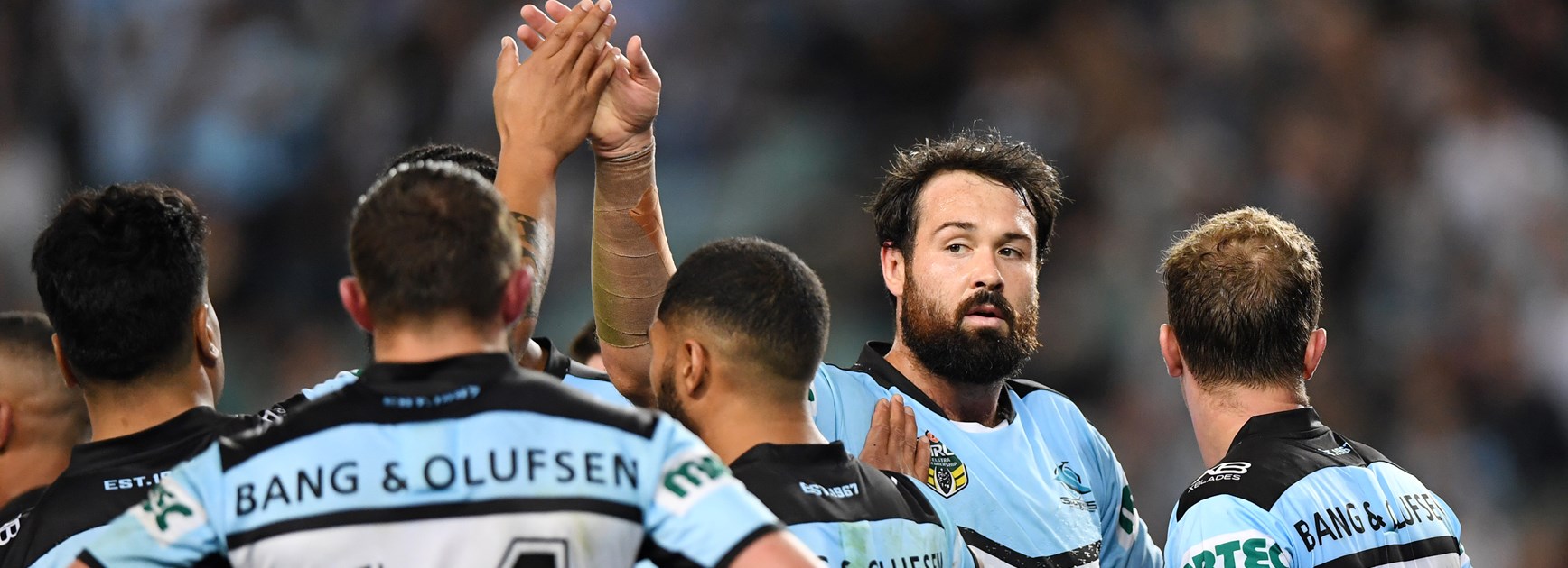 Sharks prop Aaron Woods.