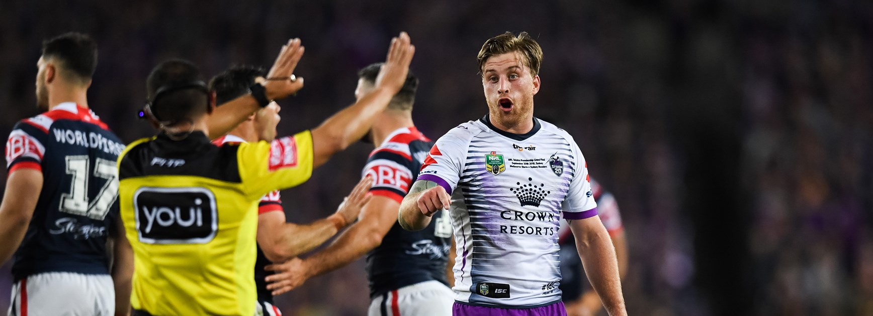 Cameron Munster is sent to the sin bin.