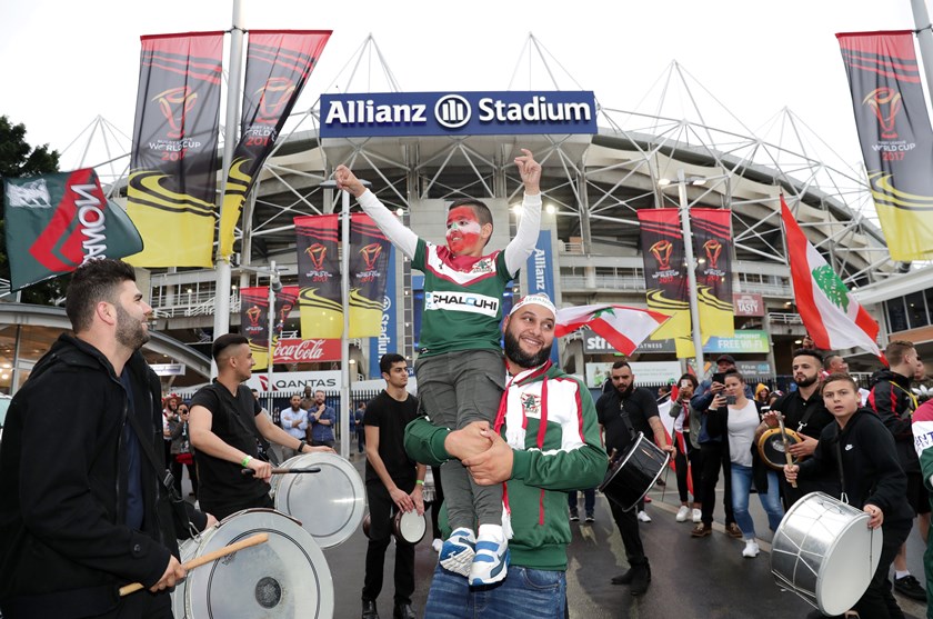 Lebanese fans at the 2017 World Cup.