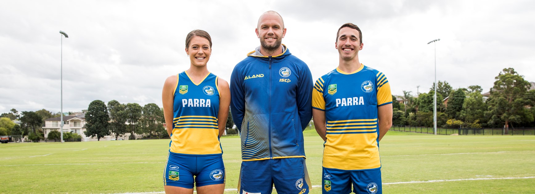 Zara Nicholas, David Gower and Luke Mansour.