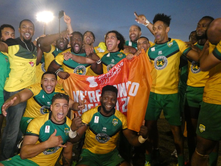 A moment to savour for Jamaica players.