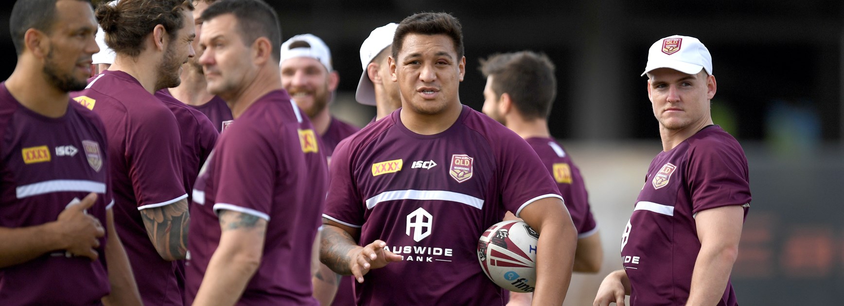 Sprays from Sticky and Kevvie have Papalii pumped for Maroons