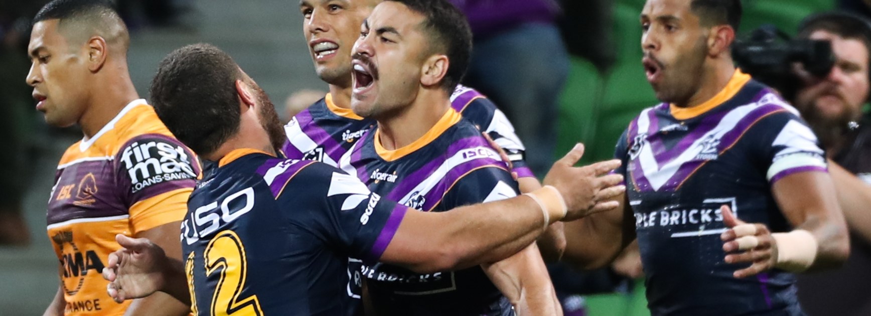 Storm fullback Jahrome Hughes.