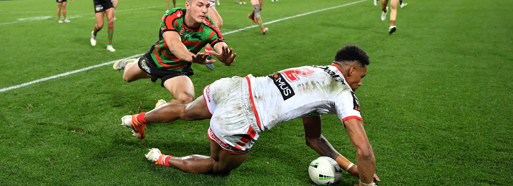 Dragons winger Jason Saab.