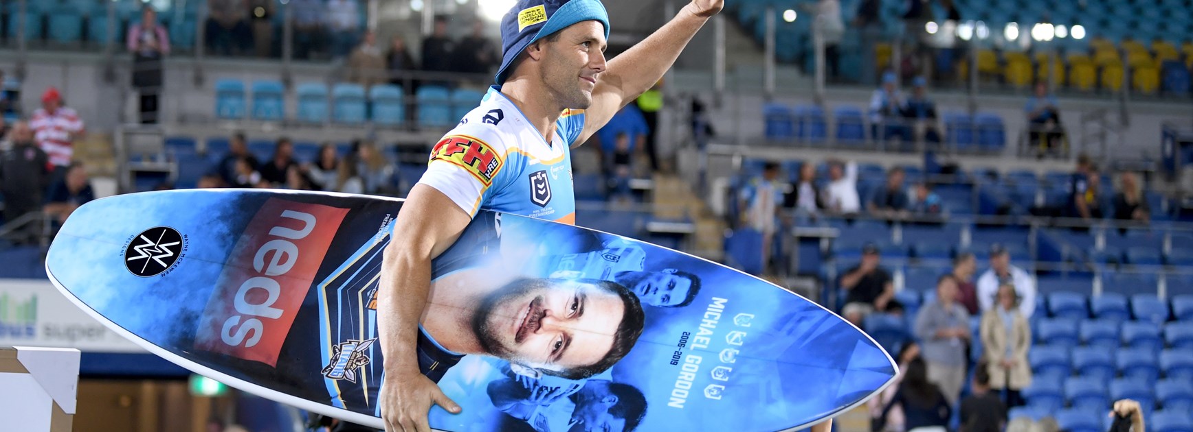 Titans fullback Michael Gordon.