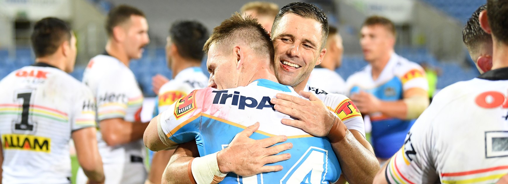 Titans Michael Gordon and AJ Brimson.