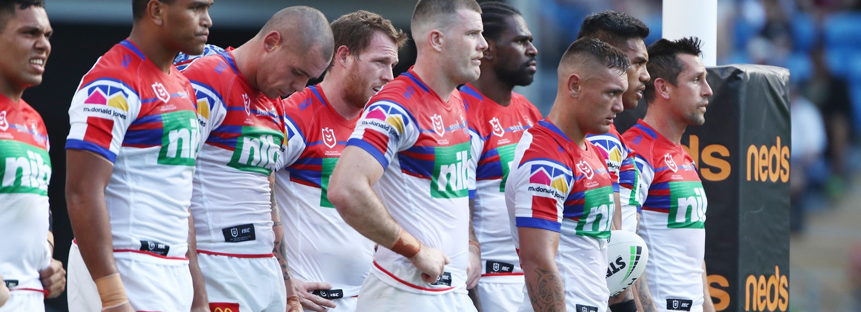 Dejected Knights players after a loss.