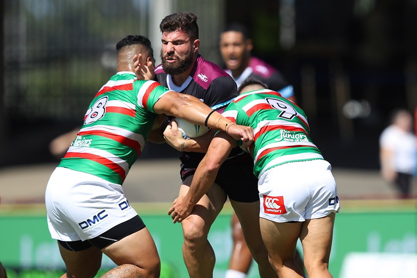 Abbas Miski hits it up for Blacktown Workers.