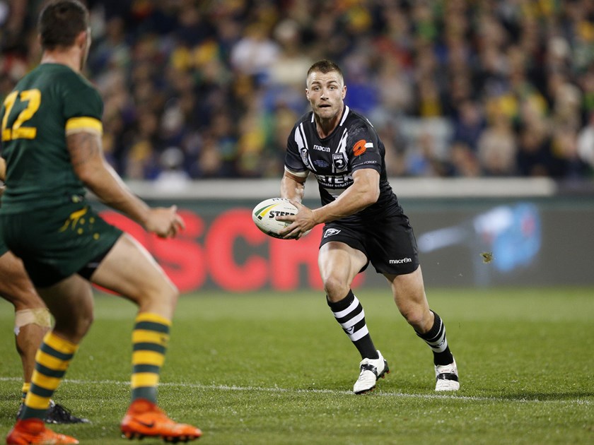 Kieran Foran playing for New Zealand in 2017.