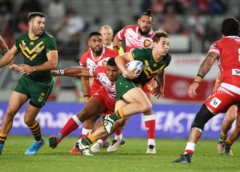 Cameron Murray makes his Test debut against Tonga.