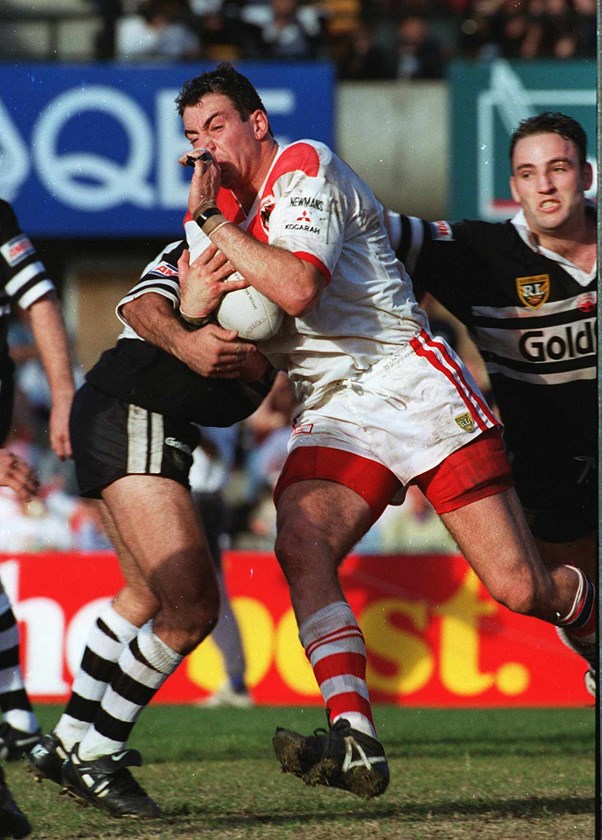 Tony Priddle carts the ball up against Western Suburbs.