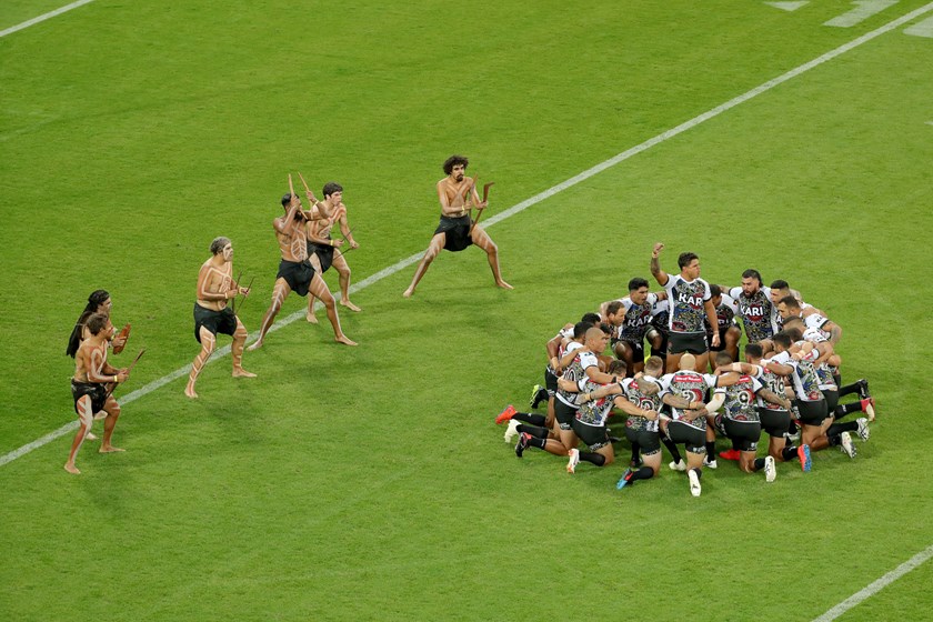 The Indigenous All Stars team before the 2019 match.
