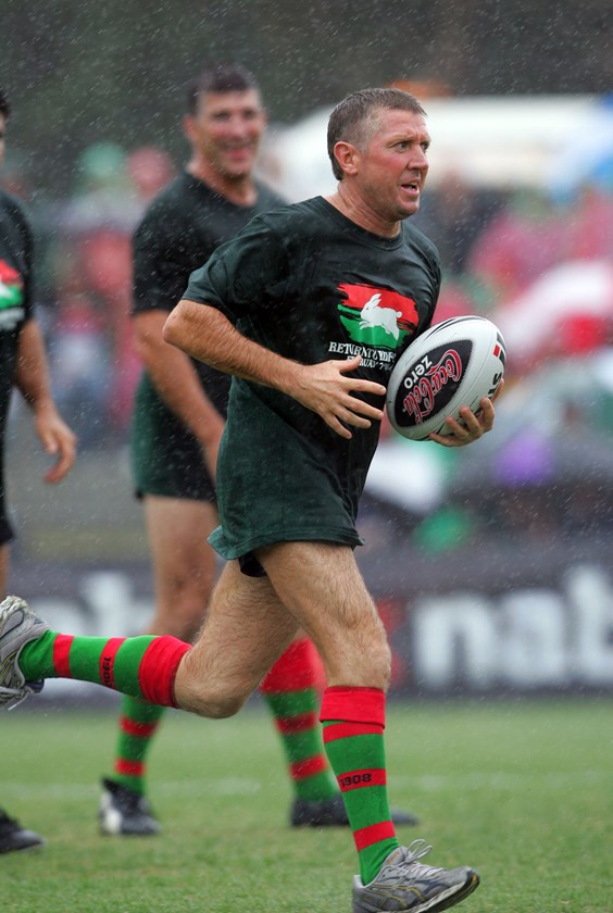 Craig Coleman in a legends match at Redfern Oval.
