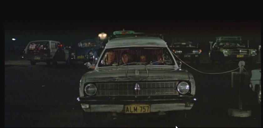 At the drive-in during Puberty Blues.