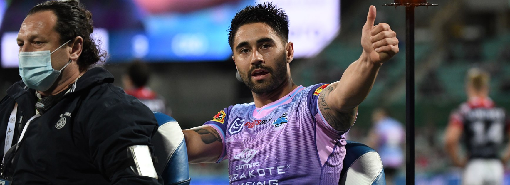 Sharks five-eighth Shaun Johnson.