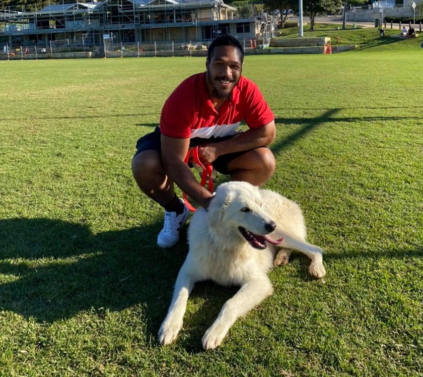 Agnatius Paasi with Coco.